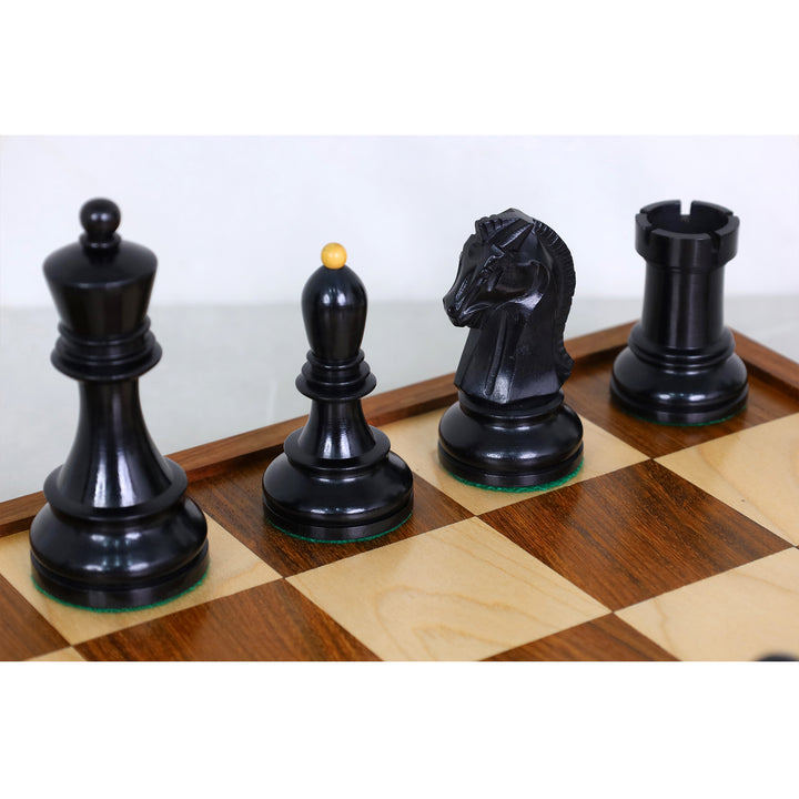 1950s' Fischer Dubrovnik Combo Chess Set with Folding Golden Rosewood & Maple Chess Board