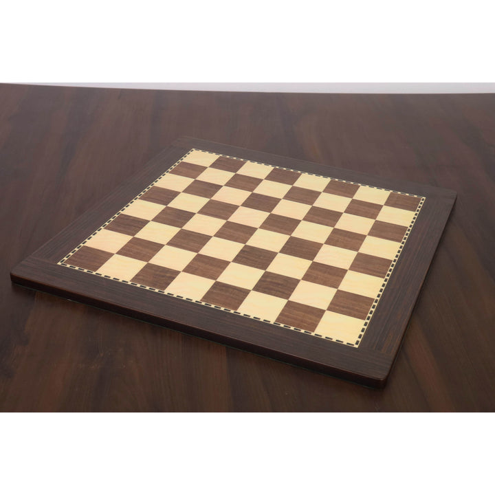 16" Walnut & Maple Printed Chess Board – Matte Finish Tournament Board