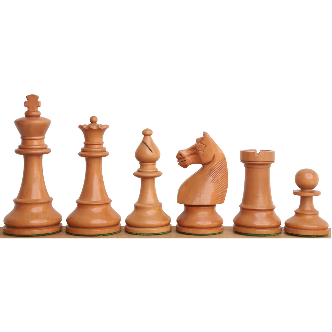 Slightly Imperfect 1920's German Collectors' Chess Set- Chess Pieces Only- Antique Boxwood- 4.1