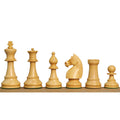 Jeu d'échecs de collection allemand des années 1920 légèrement imparfait - Pièces d'échecs uniquement - Buis ancient - 4.1"