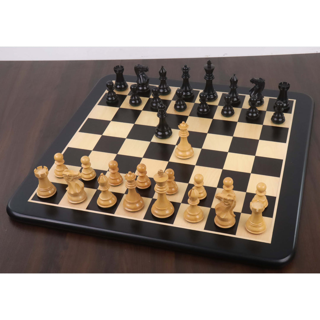 Combo of 3.9" Professional Staunton Chess Set - Pieces in Ebony Wood With Board and Box
