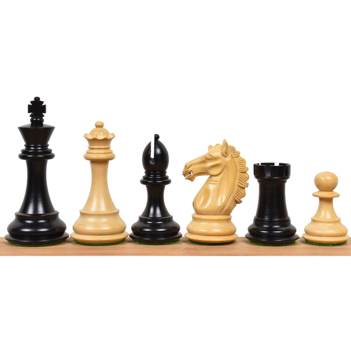Slightly Imperfect 3.9" Exclusive Alban Staunton Chess Set - Chess Pieces Only-Triple Weighted Ebony Wood - Warehouse Clearance - USA Shipping Only