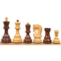 Slightly Imperfect 3.9" Russian Zagreb Chess Set- Chess Pieces Only - Weighted Golden Rosewood - Extra queens