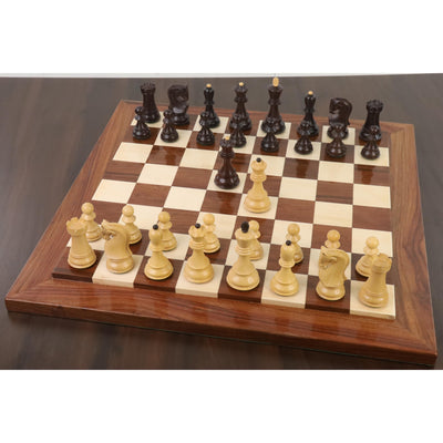 Slightly Imperfect Russian Zagreb 59' Chess Pieces only set - Double Weighted Rose Wood