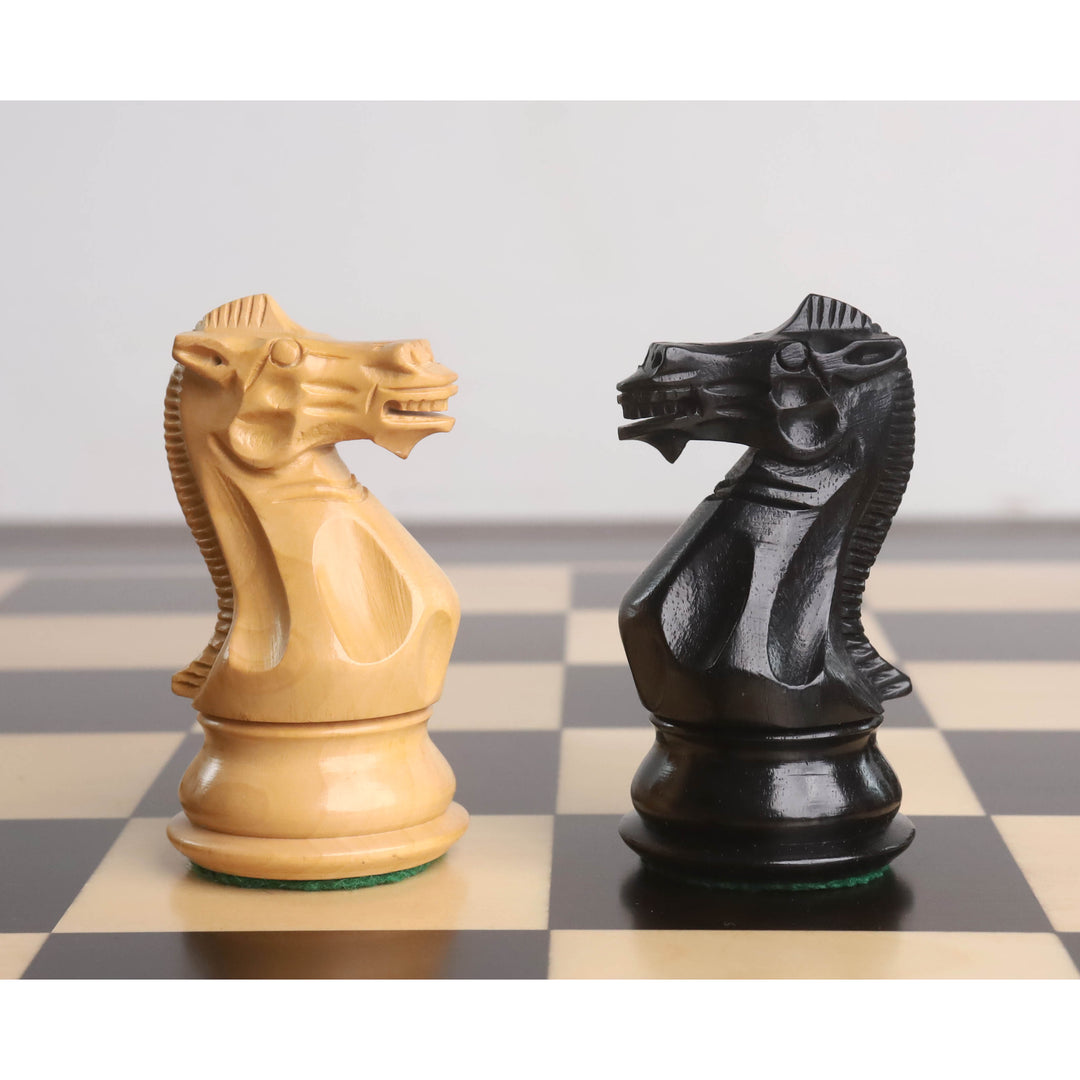 Combo of 3.9" Professional Staunton Chess Set - Pieces in Ebony Wood With Board and Box
