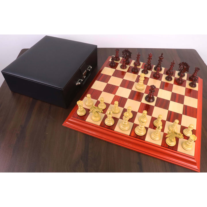 Combo of 4.3" Marengo Luxury Staunton Chess Set - Pieces in Bud Rosewood with Board and Box