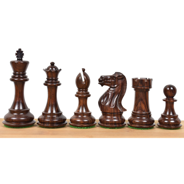 4.1" Pro Staunton Wooden Chess Set- Chess Pieces Only - Weighted Rosewood - Warehouse Clearance - USA Shipping Only