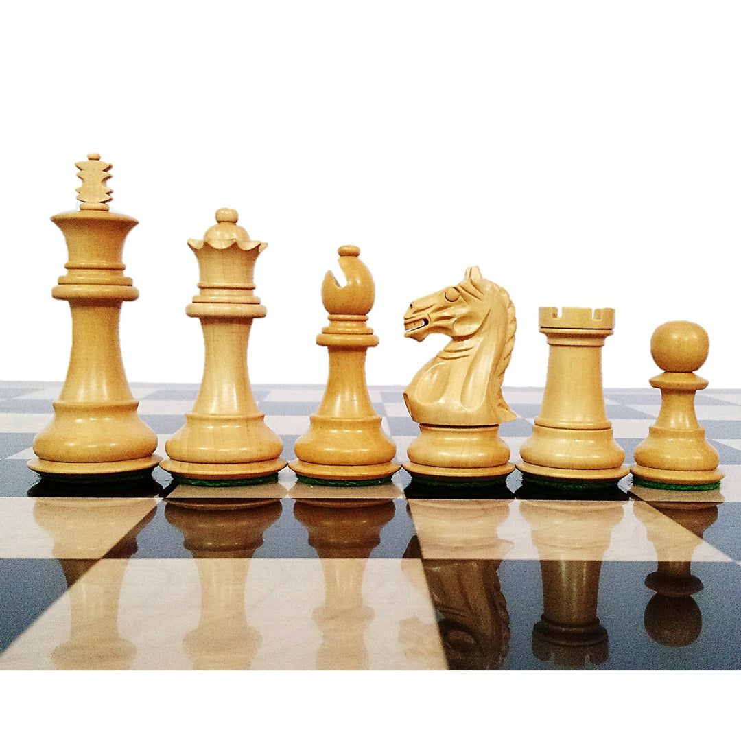 Slightly Imperfect Fierce Knight Staunton Chess Set- Chess Pieces Only - Weighted Boxwood - 3.5" Extra Queens - Warehouse Clearance - Germany Shipping Only