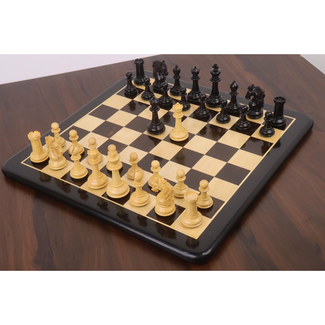 3.9" Heritage Series Staunton Chess set- Chess Pieces Only- Ebony Wood & Boxwood