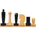 Juego de ajedrez minimalista moderno Berliner de 3,9 pulgadas, ligeramente imperfecto - Solo piezas de ajedrez - Caja de madera de boj ebonizada con peso