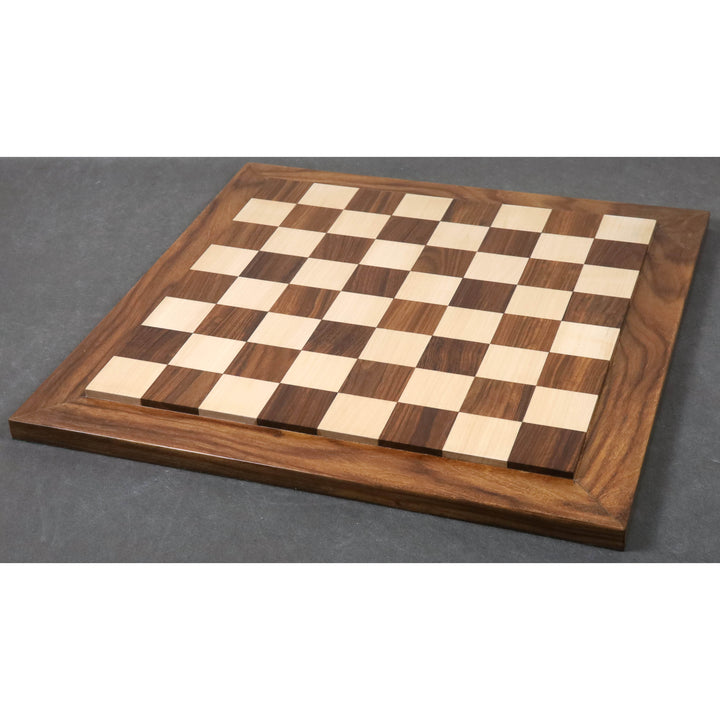 21" Raised Wood Luxury Chess board - Golden Rosewood and Maple - 55 mm Square - Warehouse Clearance - USA Shipping Only