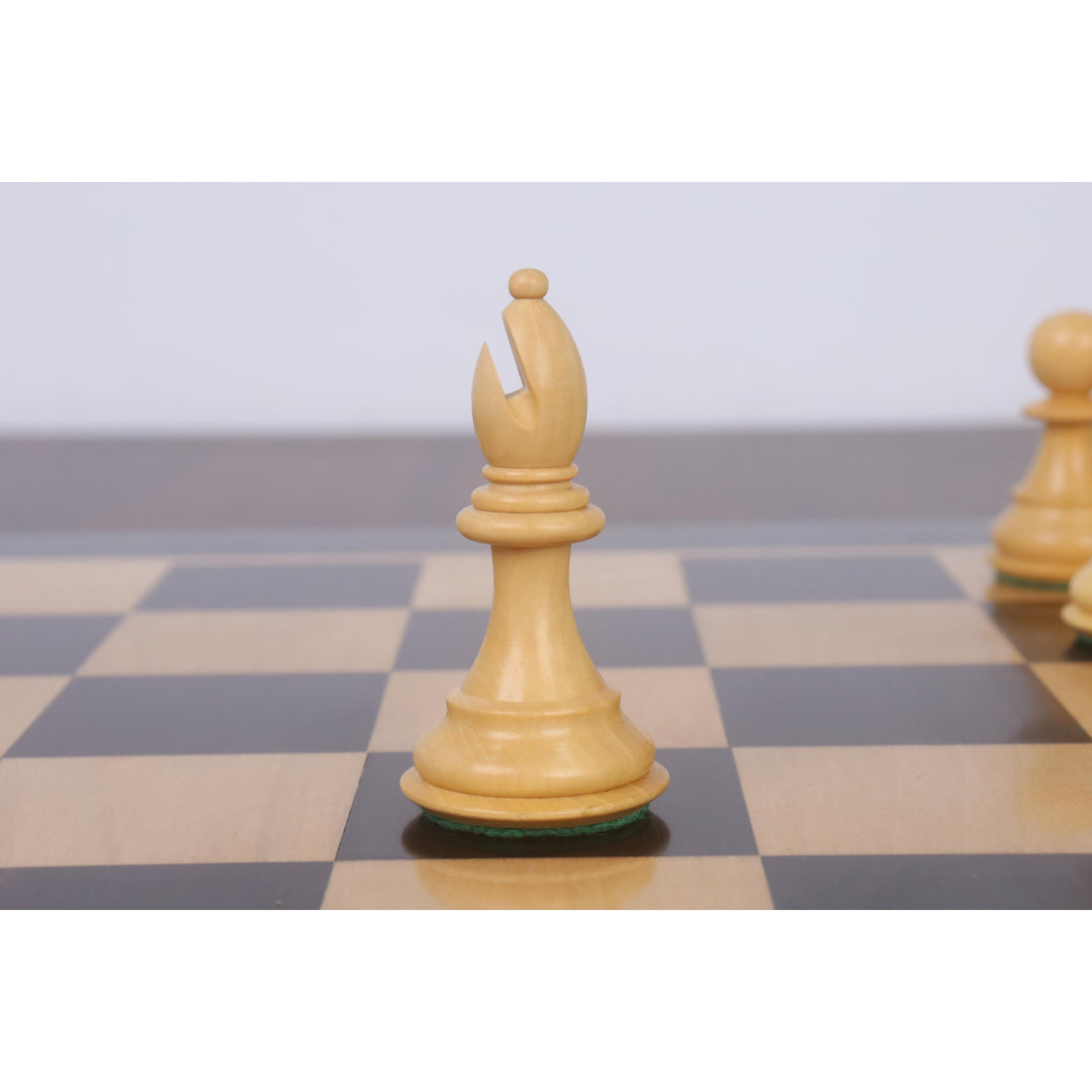 Combo of Fierce Knight Staunton Chess set with 21" Wooden Chessboard and Storage Box