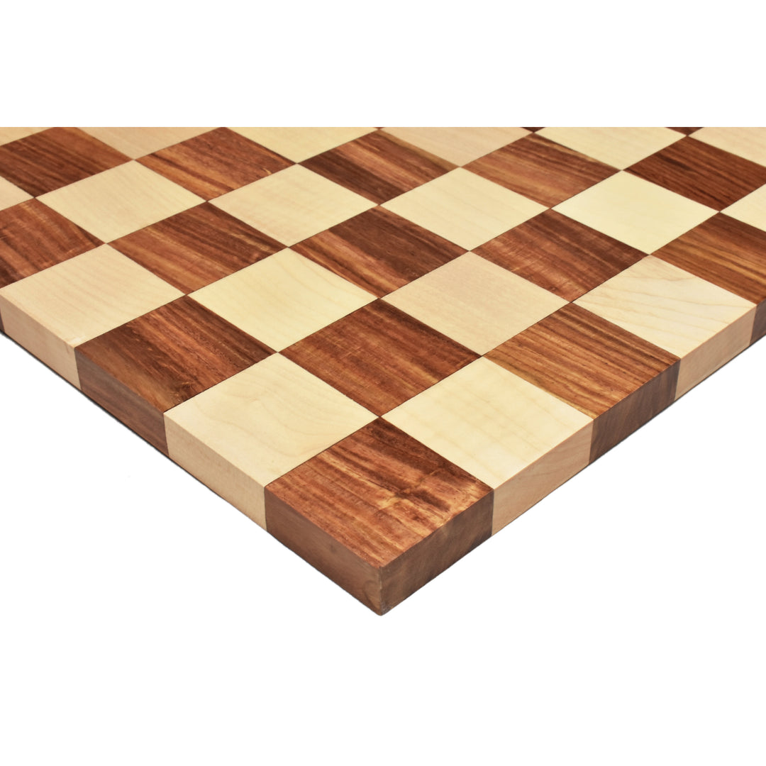 Borderless Hardwood End Grain Chess board - Golden Rosewood & Maple-55 mm square - Warehouse Clearance - Europe Shipping Only