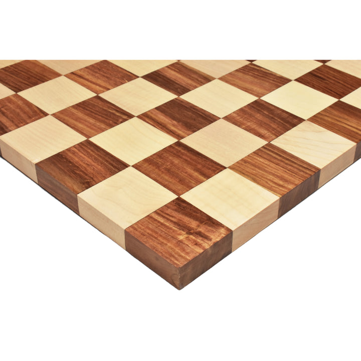 Borderless Hardwood End Grain Chess board - Golden Rosewood & Maple-55 mm square - Warehouse Clearance - Europe Shipping Only