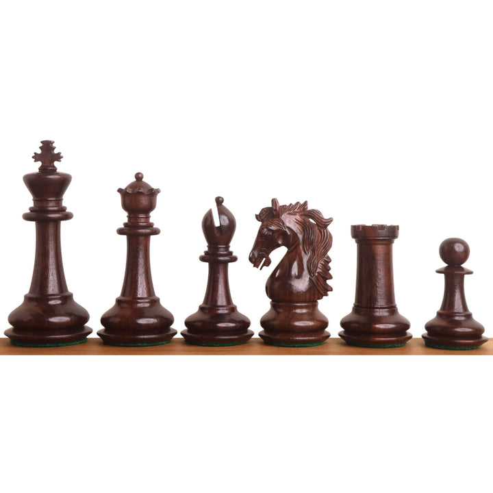 Slightly Imperfect 3.9" Heritage Series Staunton Chess set- Chess Pieces Only- Rosewood & Boxwood