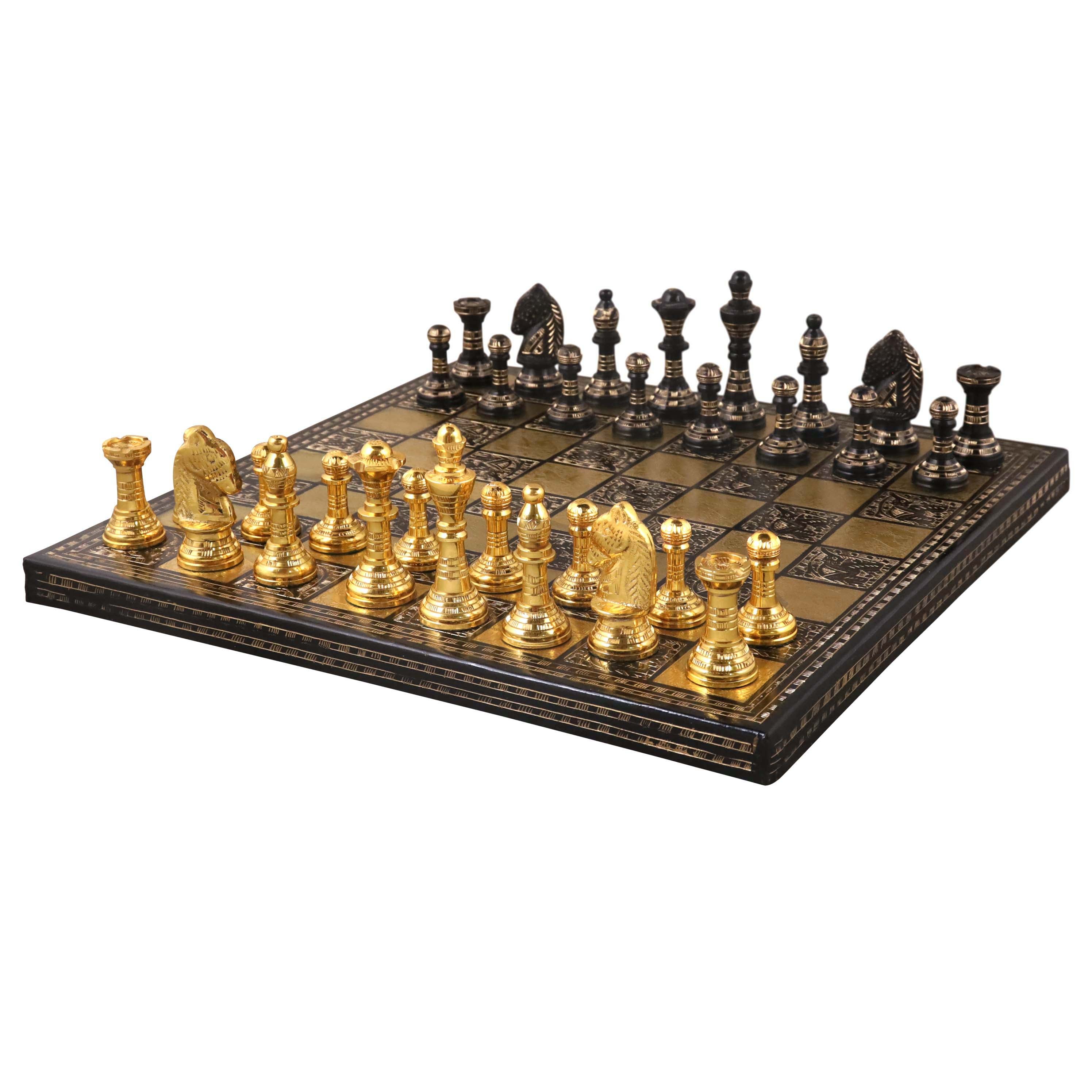 GiftHome Set di scacchi classici in rame antico per adulti, pezzi fatti GiftHome Set di scacchi classici in rame antico per adulti, pezzi fatti