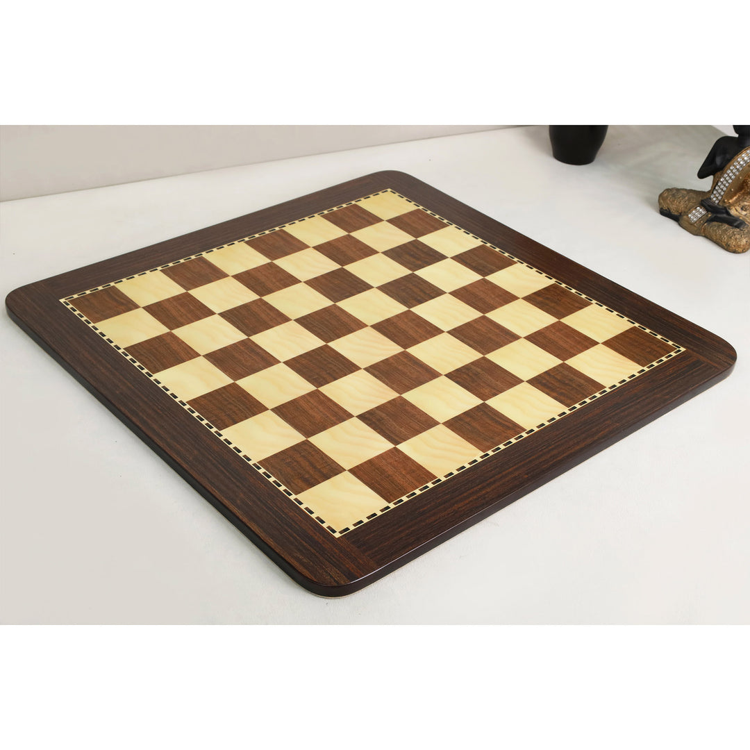 21" Walnut & Maple Printed Chess Board – Matte Finish Tournament Board
