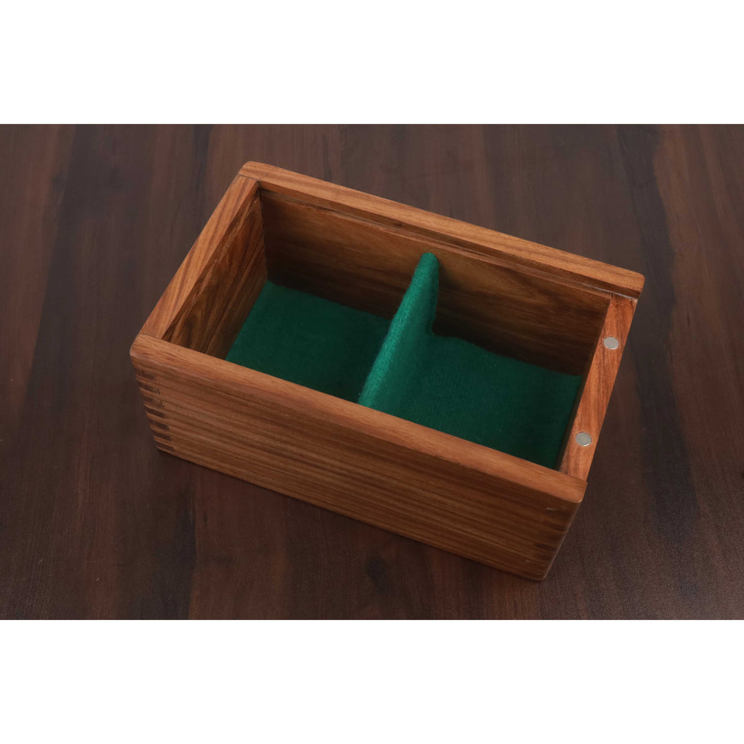 Slightly Imperfect 3.75" Artisan Carving Burnt Zagreb Chess Pieces with Storage Box - Warehouse Clearance - USA Shipping Only