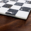18'' Borderless Marble Stone Luxury Chess Board -  Black and White Marble Stone  - Warehouse Clearance - USA Shipping Only