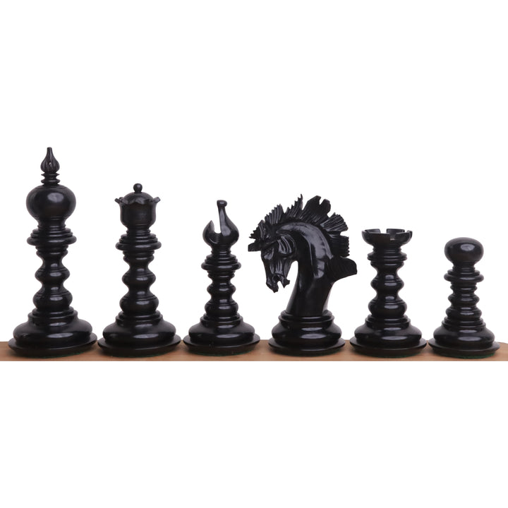 Slightly Imperfect 4.3" Marengo Luxury Staunton Chess Set- Chess Pieces Only- Ebony Wood Triple Weight