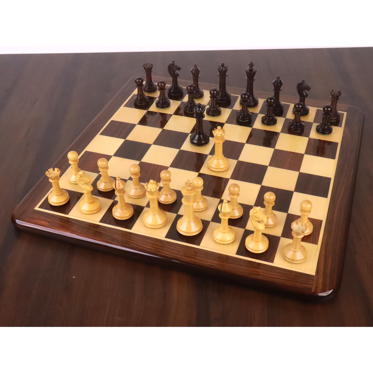Slightly Imperfect 3.5" Monolith Miniature Chess Set- Chess Pieces Only - Rosewood & Boxwood