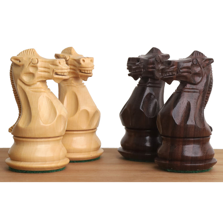 Slightly Imperfect 3.9" Professional Staunton Chess Set- Chess Pieces Only - Weighted Rosewood & Boxwood