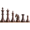 Slightly Imperfect 3.5" Elegance Series Brass Metal Luxury Chess Set - Pieces Only- Antiqued Copper - Warehouse Clearance - USA Shipping Only