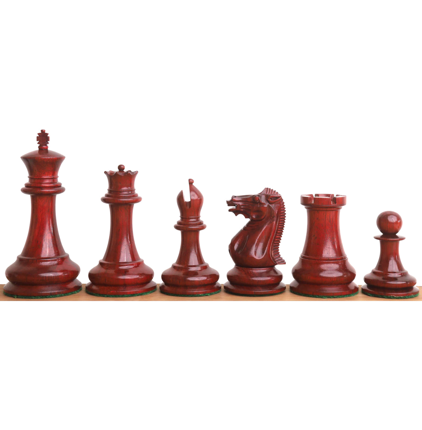 Slightly Imperfect 1849 Jacques Cook Staunton Chess Pieces Only Collectors set- Bud Rosewood -3.75"