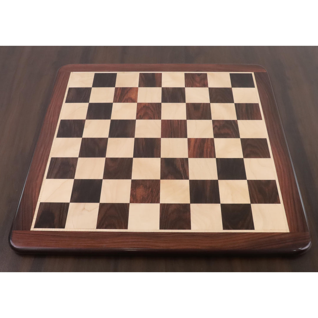 Slightly Imperfect 25 inches Large Chess board in Rosewood & Maple Wood - 65 mm Square - Warehouse Clearance - Europe Shipping Only