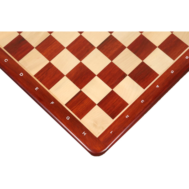 Slightly Imperfect 19″ Bud Rosewood & Maple Wood Chess board – 50 mm Square- Algebraic Notations - Warehouse Clearance - USA Shipping Only