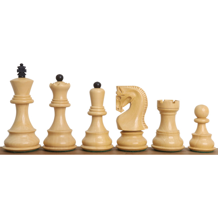 Slightly Imperfect Russian Zagreb 59' Chess Set - Chess Pieces Only - Triple Weighted Ebony Wood