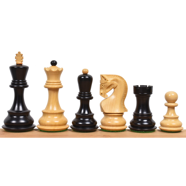 3.9" Russian Zagreb 59' Series Chess Set- Chess Pieces Only - Weighted Ebonised wood - Warehouse Clearance - USA Shipping Only