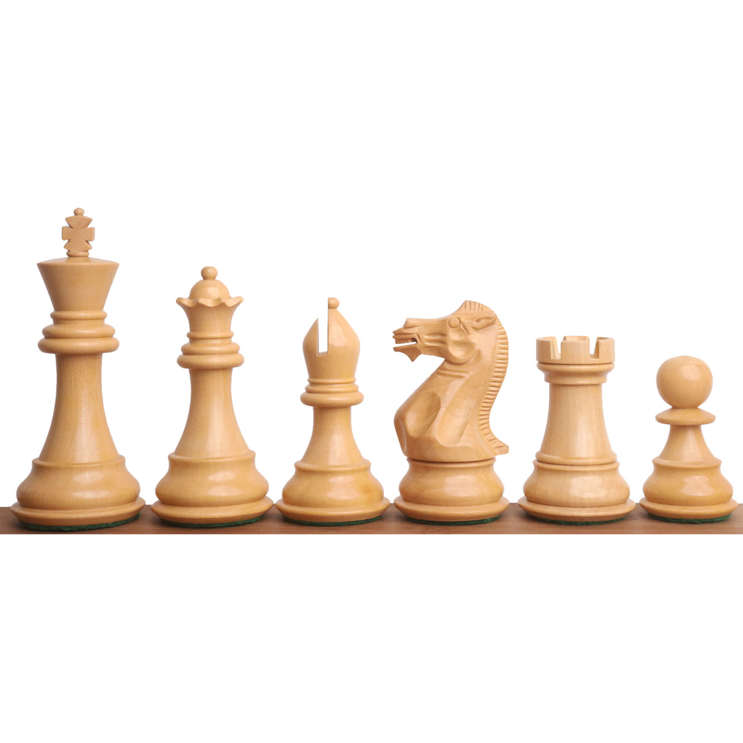 Combo of 3.9" Professional Staunton Chess Set - Pieces in Ebony Wood With Board and Box
