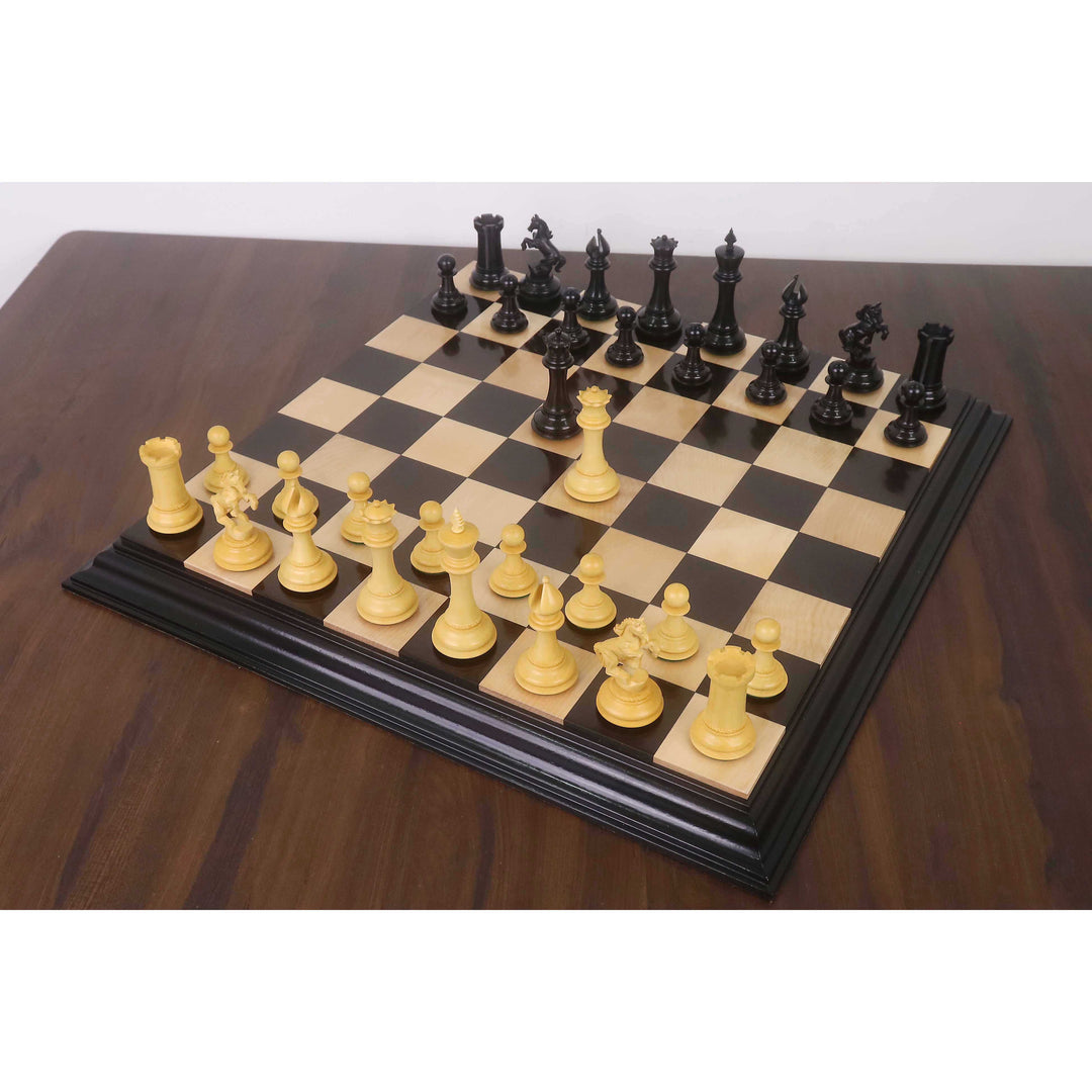 4.5" Incitatus Luxury Staunton Chess Set – Chess Pieces Only - Triple Weighted - Ebony Wood