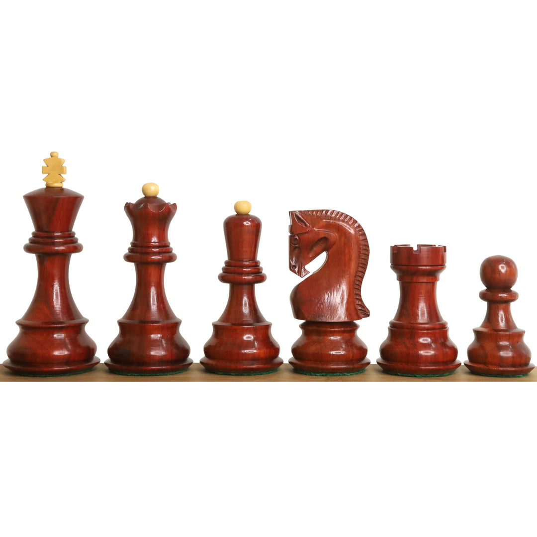 Licht imperfecte Russische Zagreb 59' schaakset - alleen schaakstukken - dubbel verzwaard knop palissander