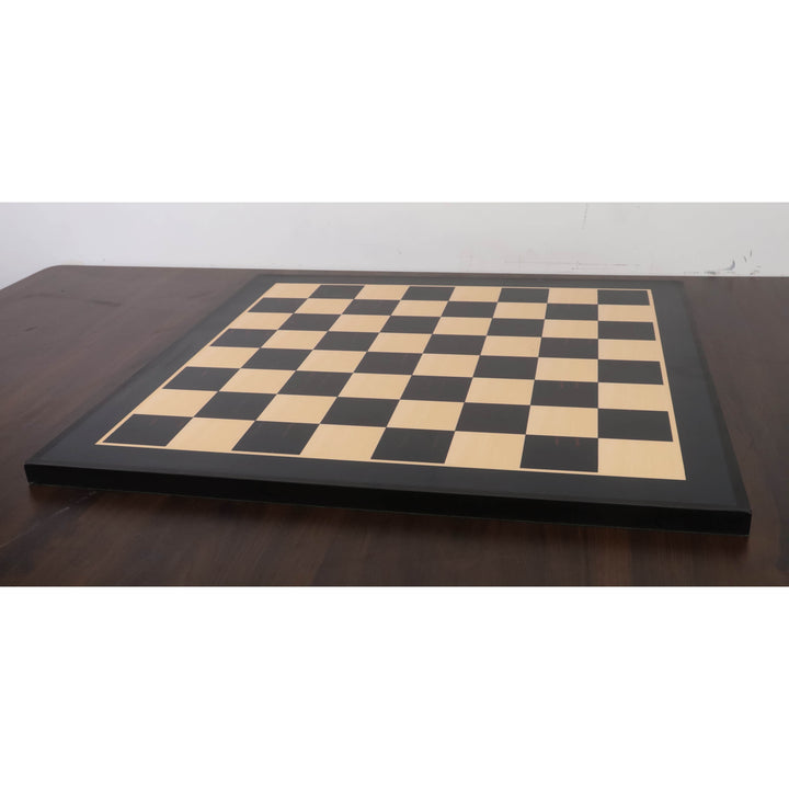 21" Ebony & Maple Wood Printed Chess Board- 55mm square- Matt Finish