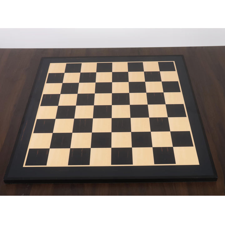 Slightly Imperfect 21" Ebony & Maple Wood Printed Chess Board- 55mm square- Matt Finish