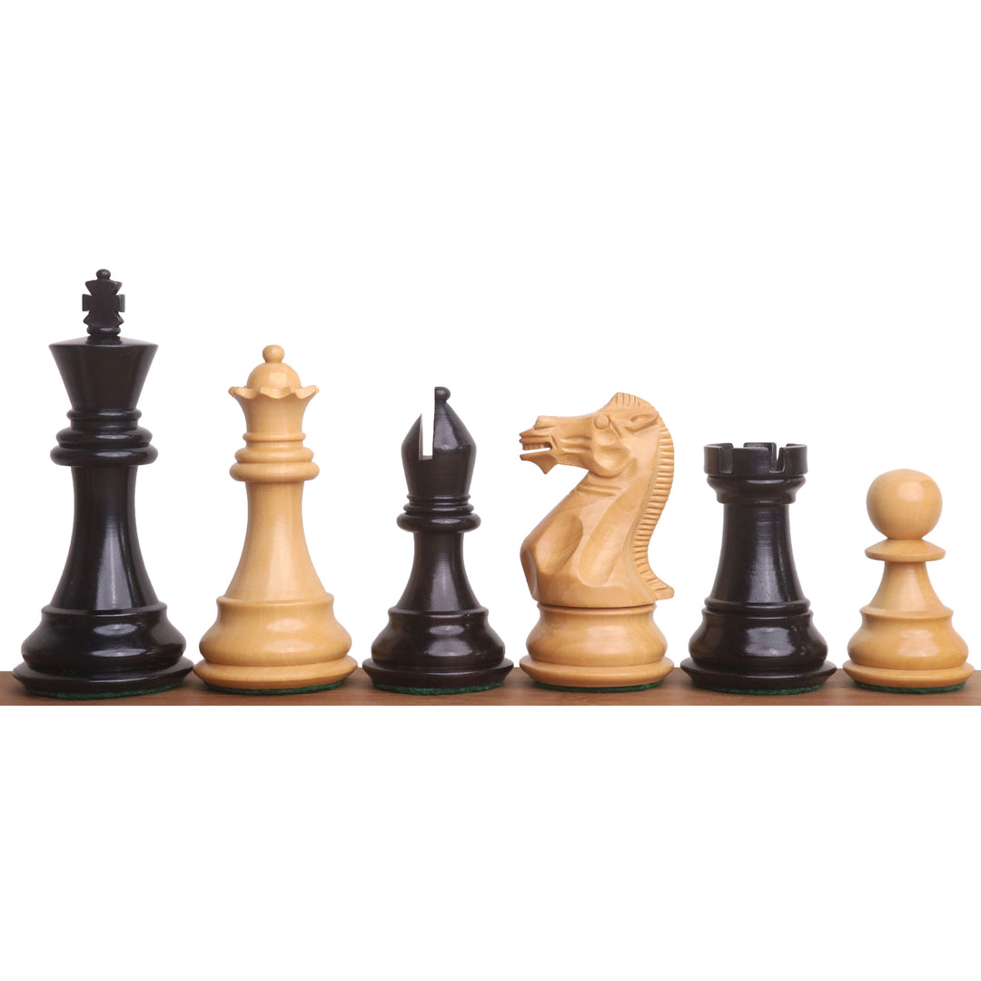 3.9" Professionelle Staunton Schachspiel - nur Schachfiguren - Gewichtetes Ebenholz