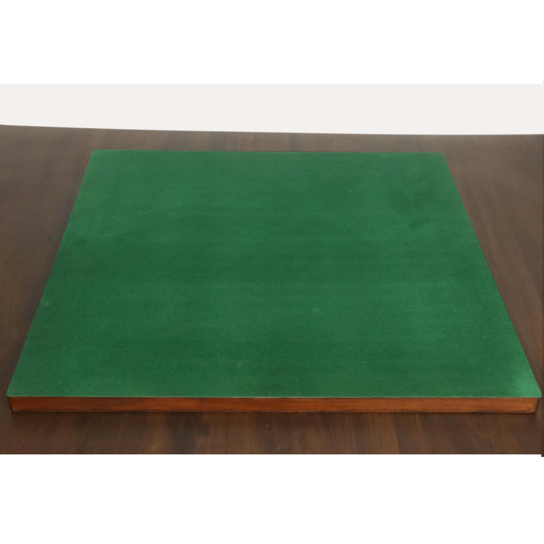 21" Large Ebony & Maple Wood Chessboard 55 mm Square - Golden Rosewood borders