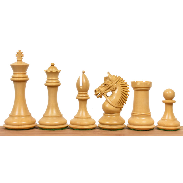 Slightly Imperfect 4.2" American Staunton Luxury Chess Set - Chess Pieces Only - Triple Weighted Ebony Wood