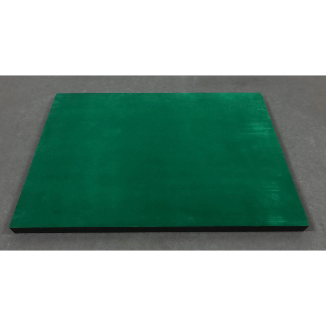 Empty storage box with protective green felt lining for premium chess pieces.