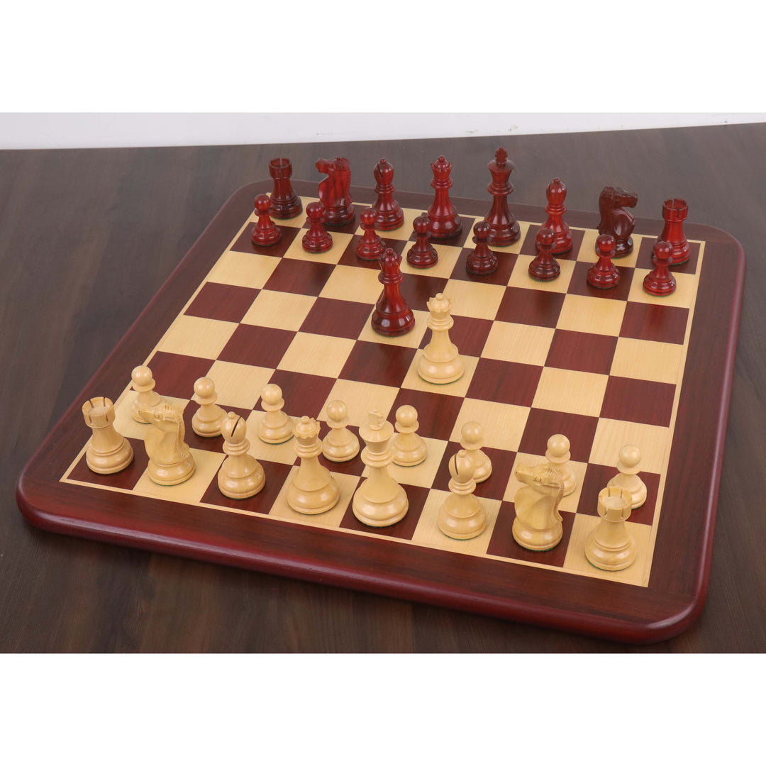 1972 mesterskab Fischer Spassky skaksæt - kun skakbrikker - Dobbeltvægtet Bud Rosentræ