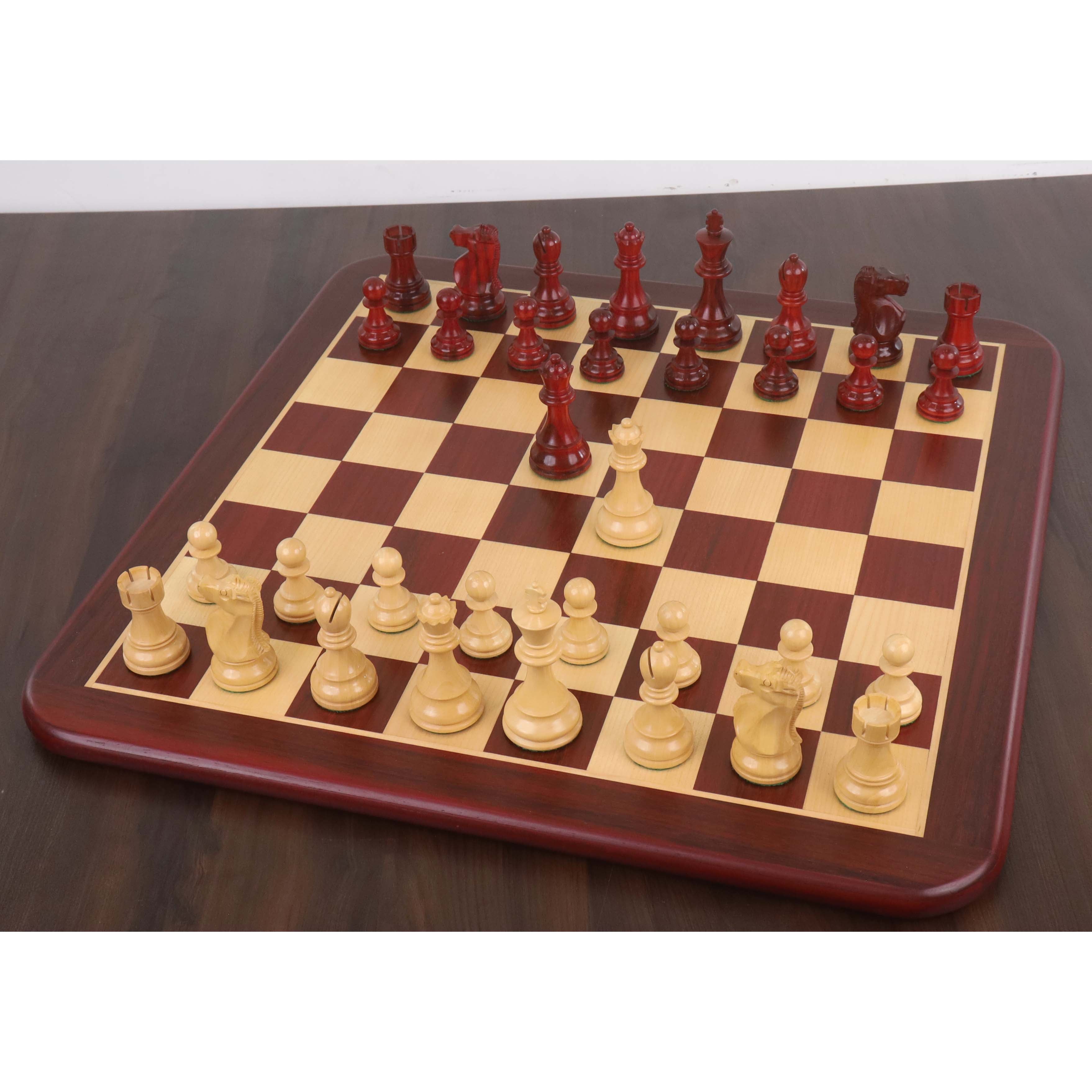 1972 Championship Fischer Spassky Chess Set- Chess Pieces Only - Double Weighted Bud Rosewood
