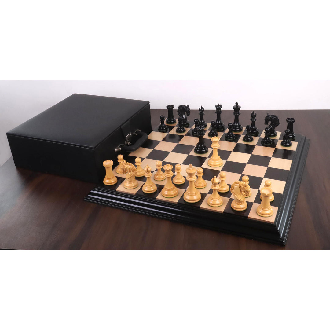 4.3" Imperator Luxury Staunton Chess Set- Chess Pieces Only - Ebony Wood - Triple Weight