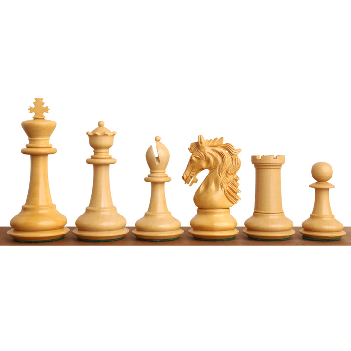 Slightly Imperfect 3.9" Heritage Series Staunton Chess set- Chess Pieces Only- Bud Rosewood & Boxwood