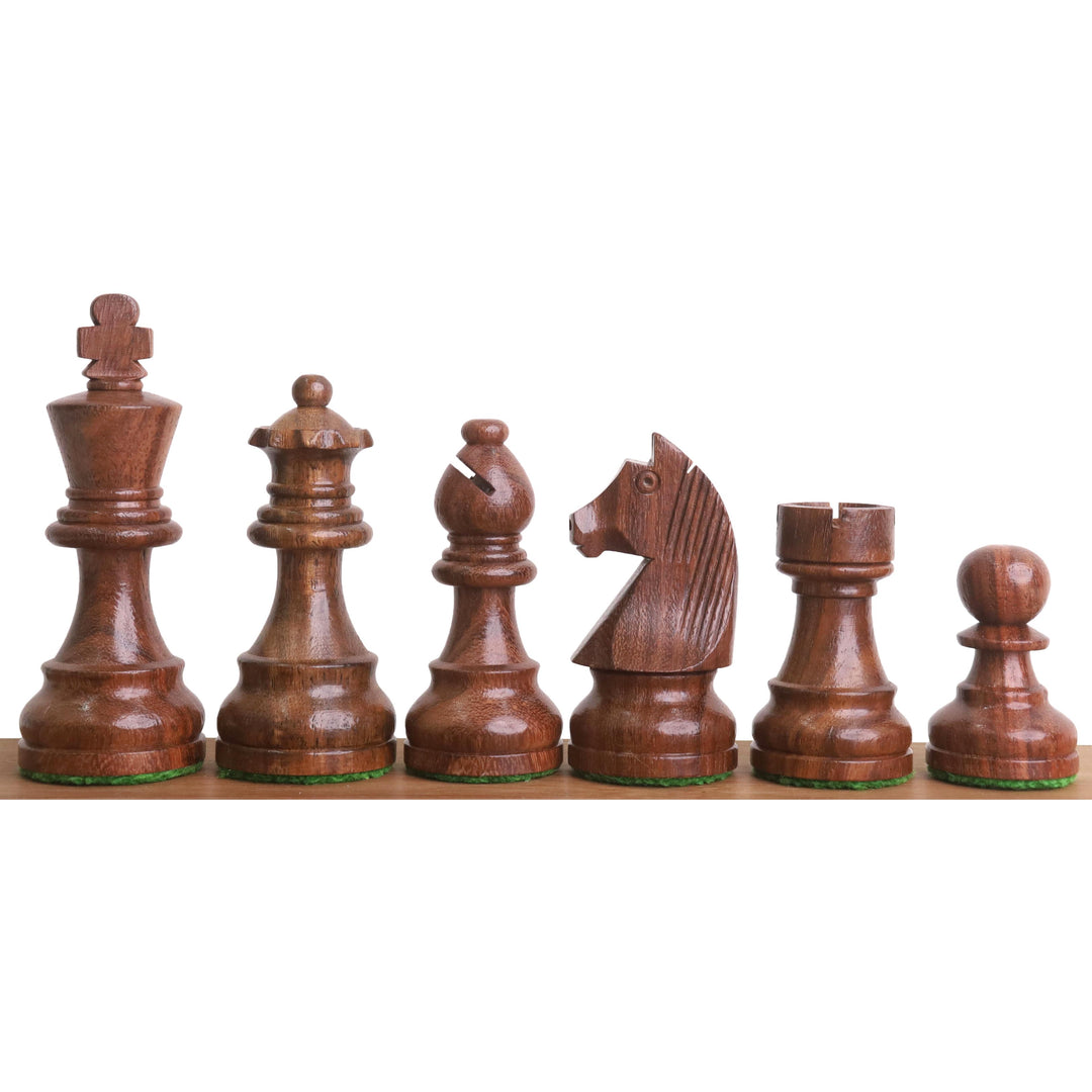 3.3" Tournament Staunton Chess Set- Chess Pieces Only - Golden Rosewood - Compact size - Warehouse Clearance - USA Shipping Only