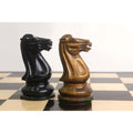 Slightly Imperfect The Giant 1849 Staunton Chess Set- Pieces Only- Ebony & Distressed Boxwood - 6.2" King