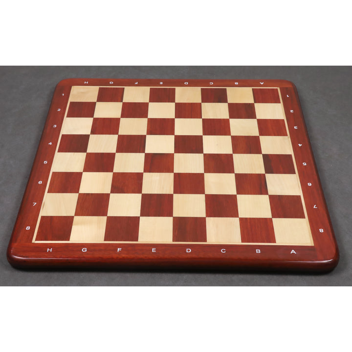 Slightly Imperfect 19″ Bud Rosewood & Maple Wood Chess board – 50 mm Square- Algebraic Notations - Warehouse Clearance - USA Shipping Only