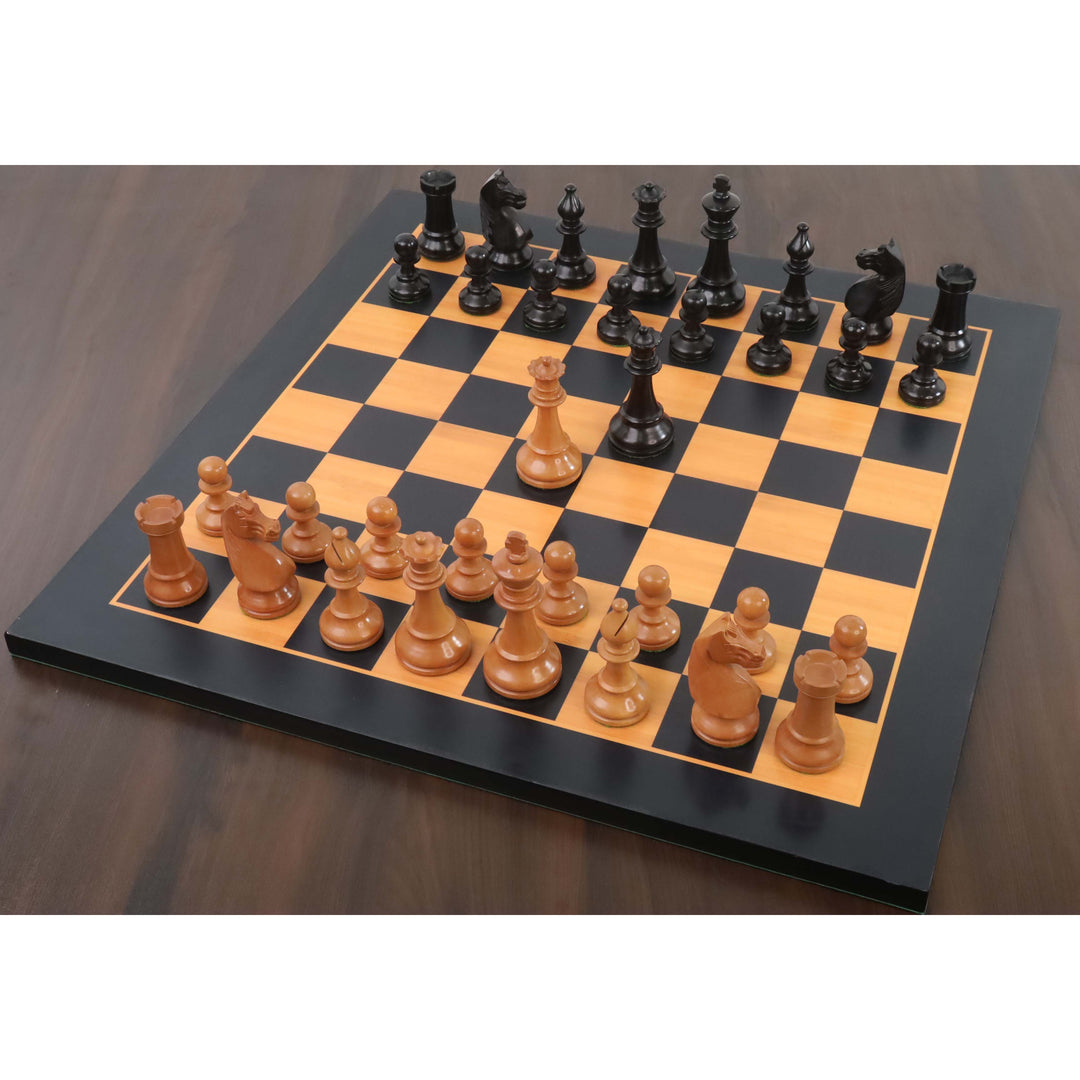 Slightly Imperfect 1920's German Collectors' Chess Set- Chess Pieces Only- Antique Boxwood- 4.1