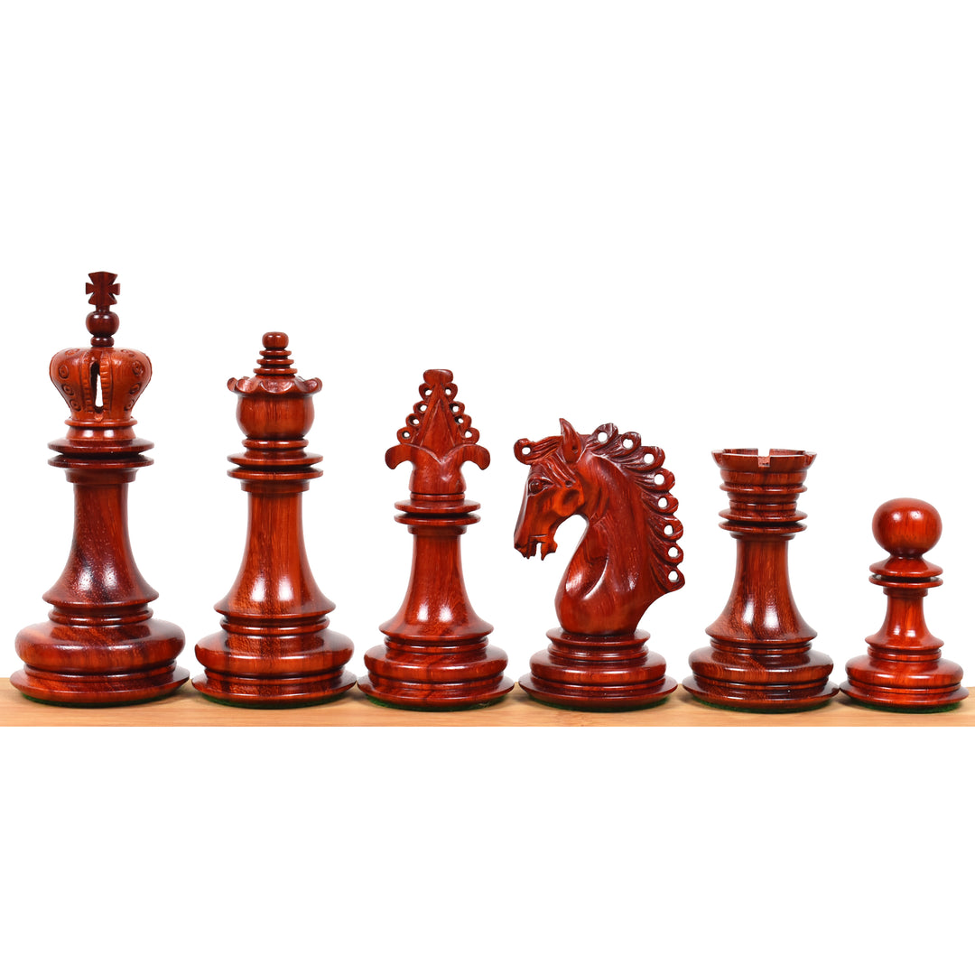4.5″ Carvers’ Art Luxury Chess Set- Chess Pieces Only - Triple Weighted Bud RoseWood - Warehouse Clearance - USA Shipping Only